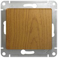 Выключатель кнопочный без рамки Systeme Electric Glossa 1-кл. дерево картинка